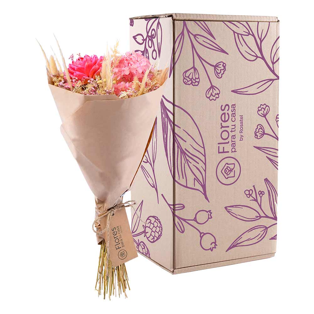 Ramo Hortensia y Maguei Rosado en Caja