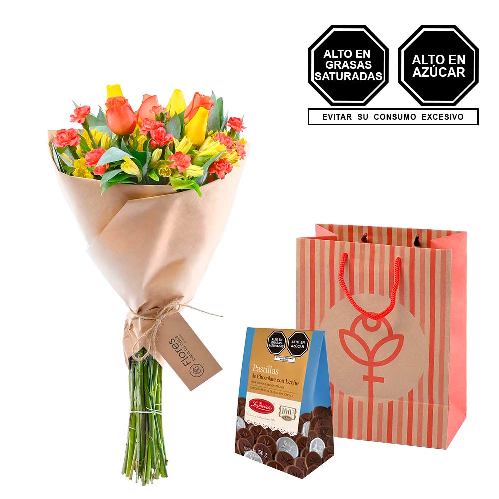 Pack Ramo Premium Amarillo y Naranja con Pastillas La Ibérica